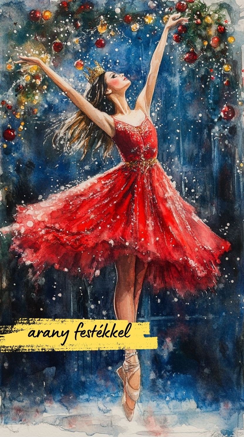 Katart élményfestés - Karácsonyi balerina