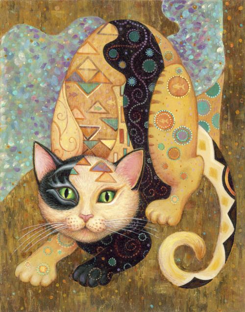 Katart élményfestés - Klimt macskája