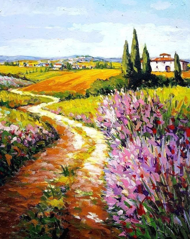 Katart élményfestés -Toszkán táj