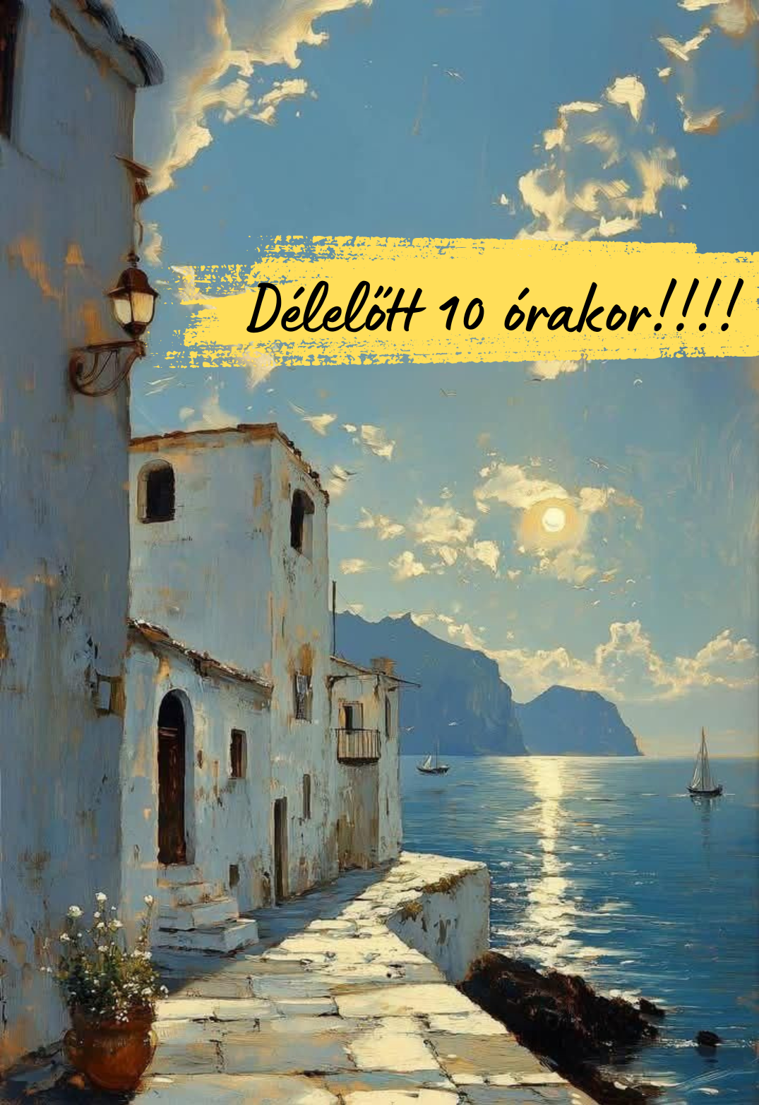 KATart élményfestés - Santorini fényei