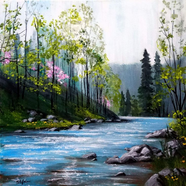 Katart élményfestés - Hegyi patak