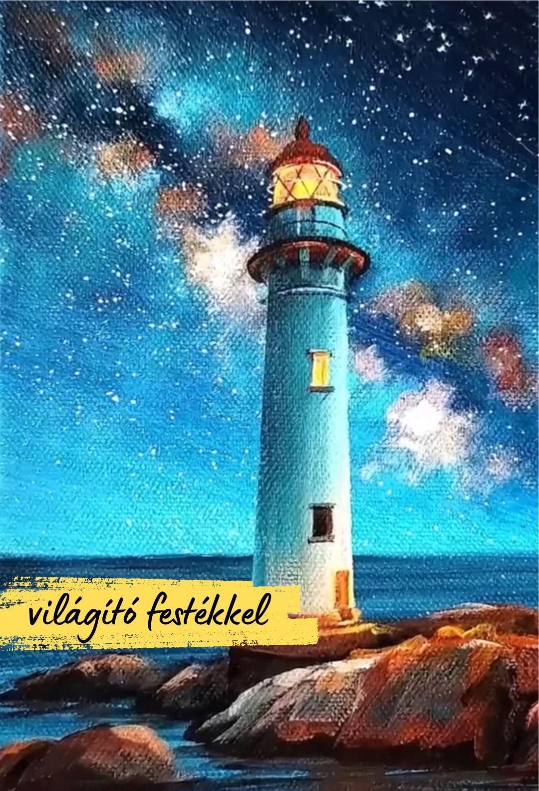 Katart élményfestés - Remény fénye az óceán felett