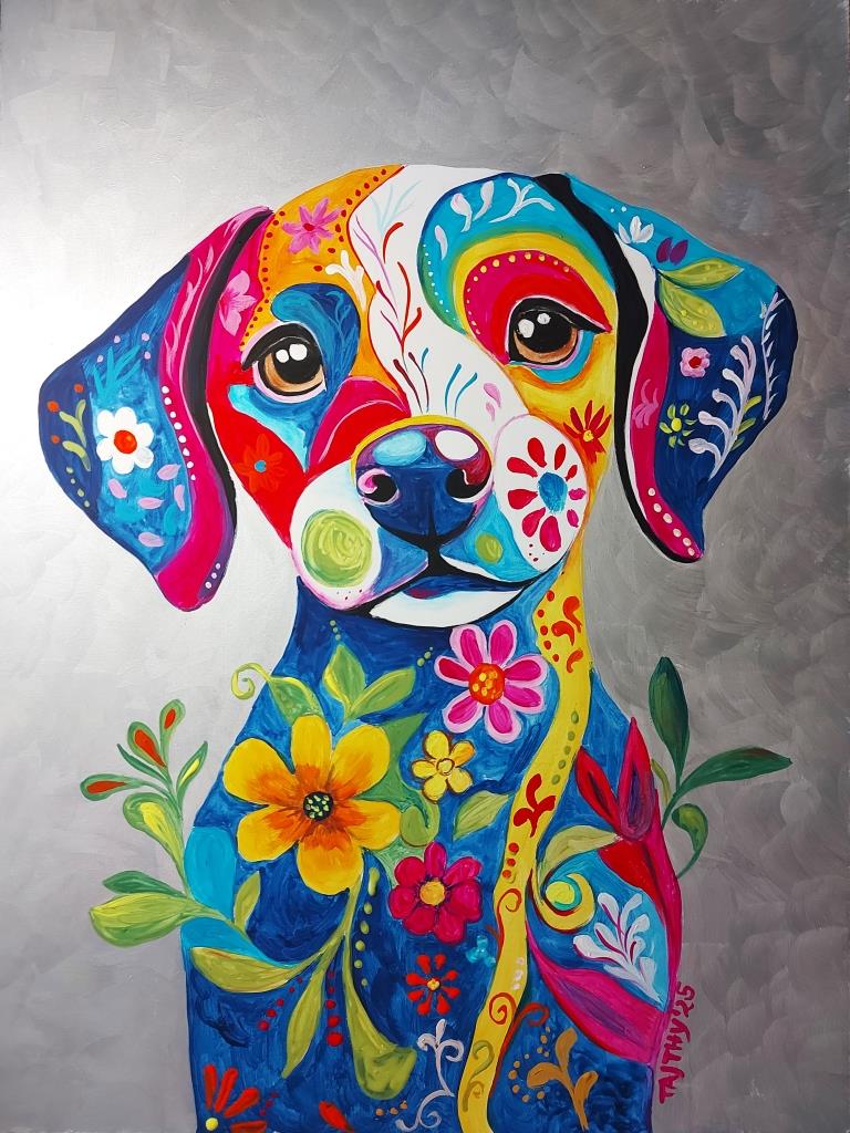 Katart élményfestés -Diego kutyusa
